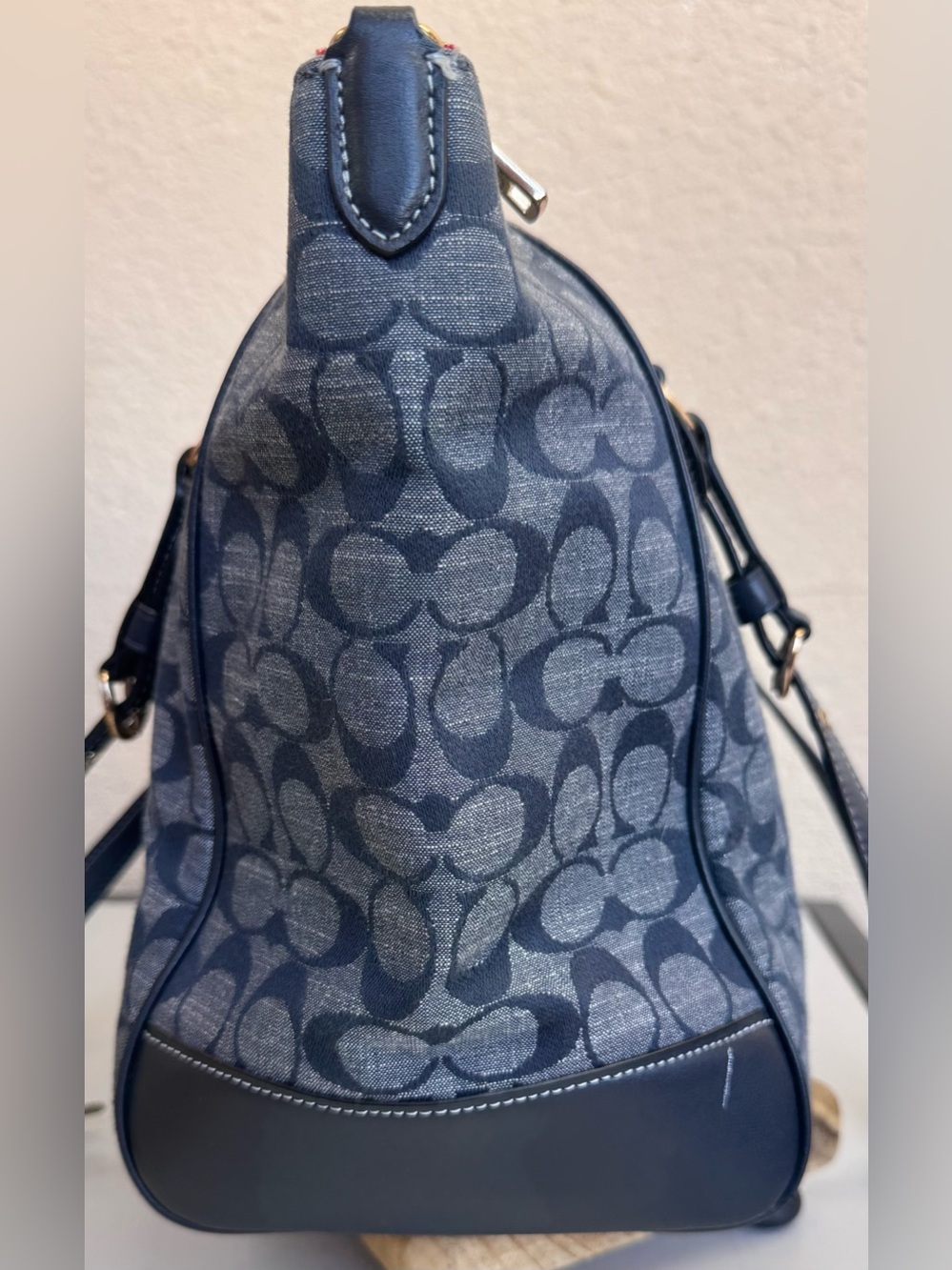 Coach Kleo Denim Carryall Tote - Picture 4 of 9